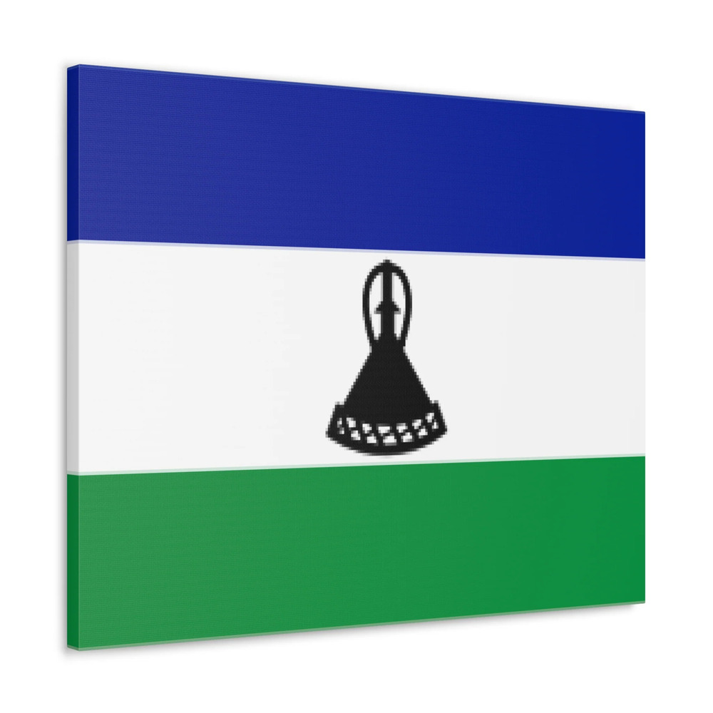 Lesotho Country Flag Canvas Vibrant Wall Art Unframed Home Decor